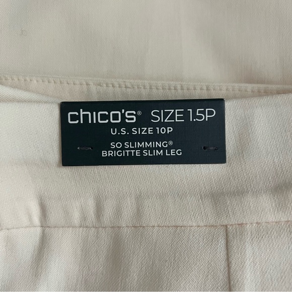 Chico's 360 Brigitte Slim Pull on Pants in English Crème C215 - Picture 8 of 10
